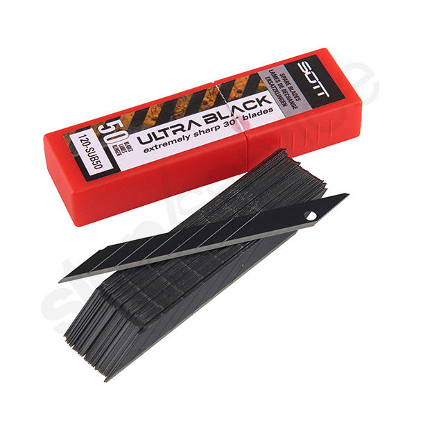 SORTE 30 KNIVBLADE TIL OLFA METALKNIV SAC-1 - 50 STK.